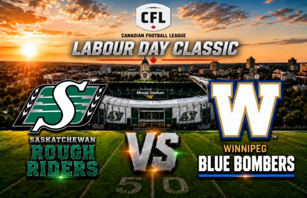 CFL West Division showdown: Roughriders, Blue Bombers clash in pivotal Labour Day Classic