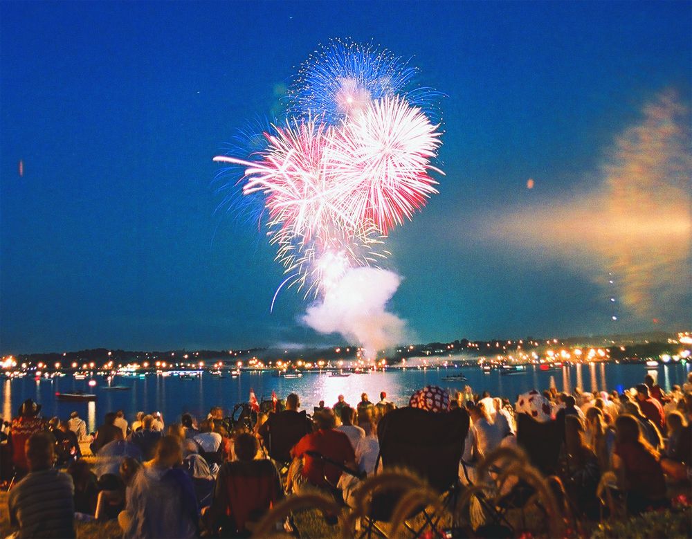 Taken 01 July, 2003, looking south across Kempenfelt Bay, Barrie, Ontario, Canada, during Canada Day celebrations.