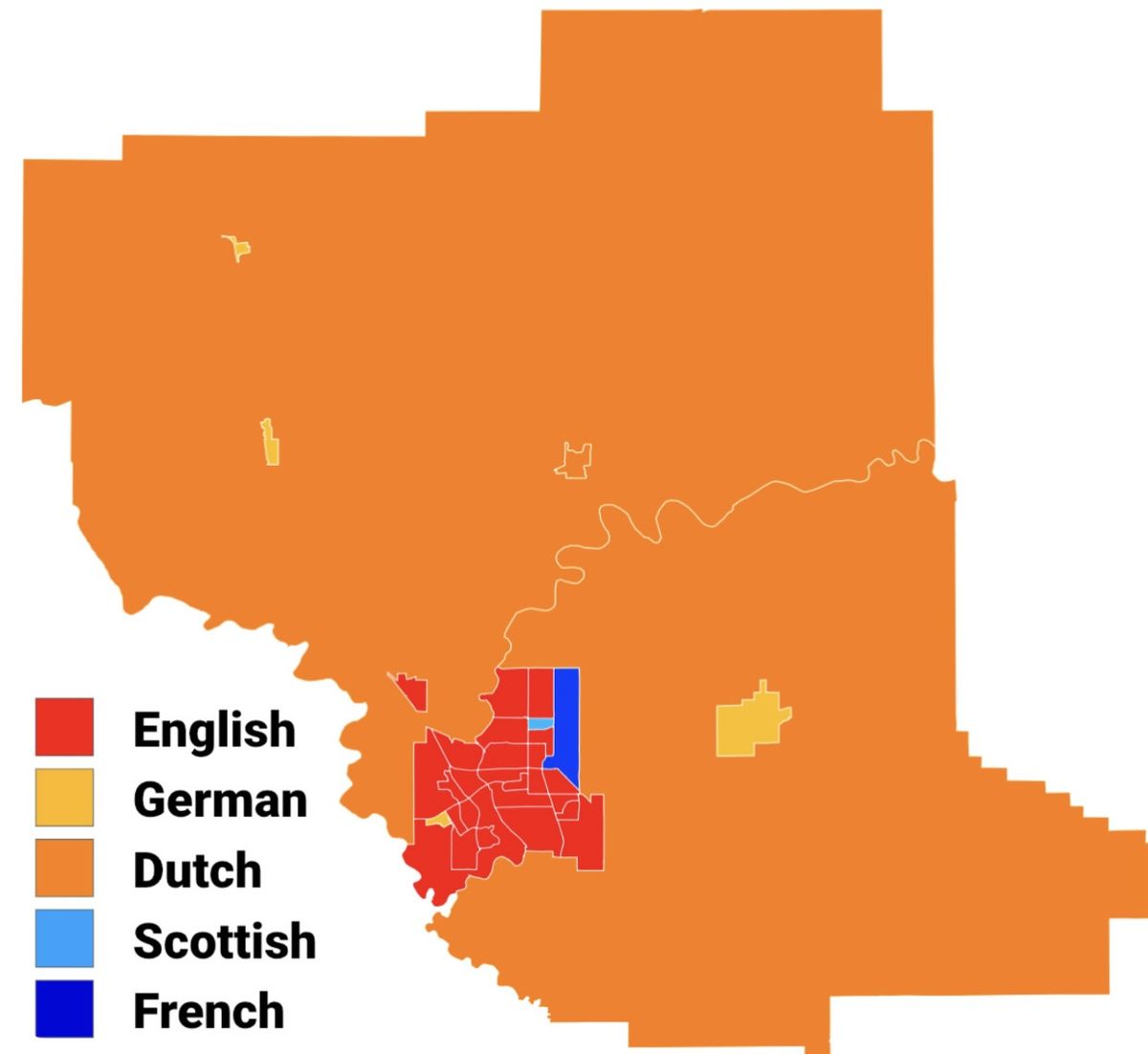 Largest ethnic origin in Lethbridge CMA by census tract based on the 2021 census