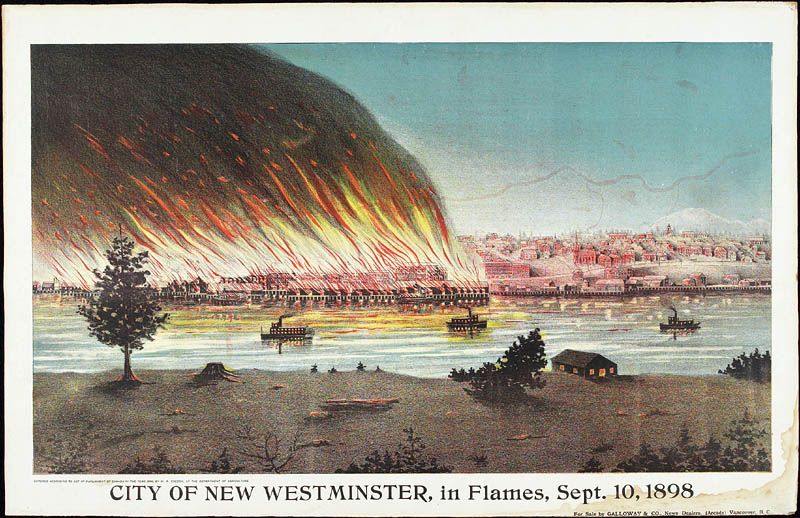 City of New Westminster, in Flames, Sept. 10, 1898.