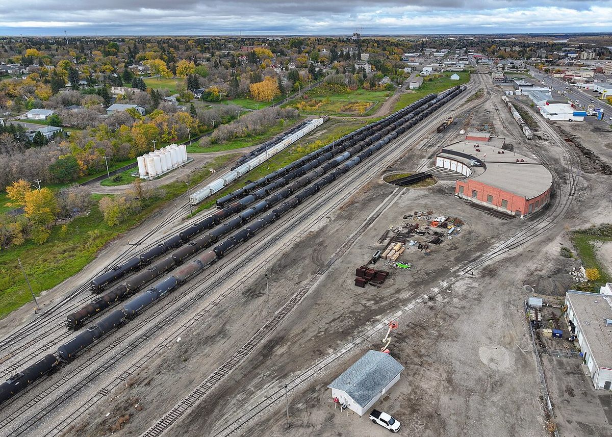 Former CN Yard and Carlton Trail Round House in Prince Albert, Saskatchewan, Canada. It is now owned by Carlton Trail Railway (CTRW), an Omn