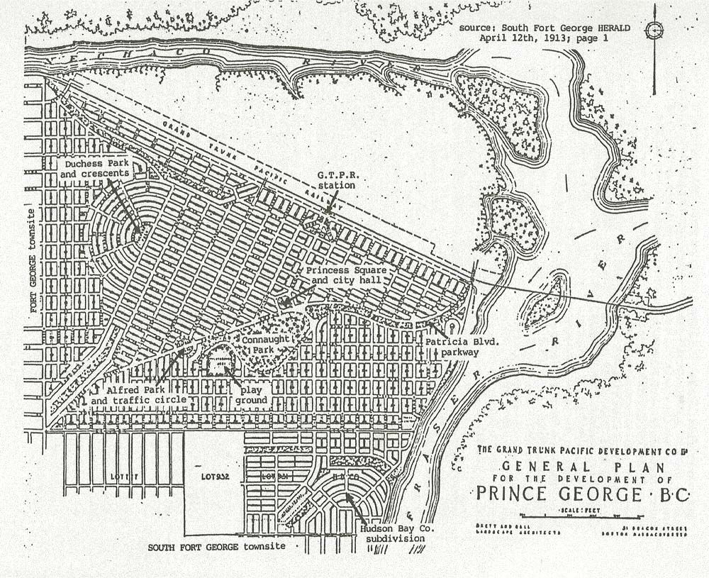 Brett, Hall and Co.'s plan for Prince George in 1913
