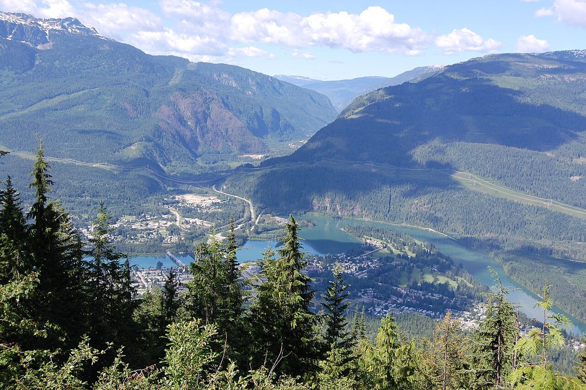 Revelstoke British Columbia from Mount Revelstoke.