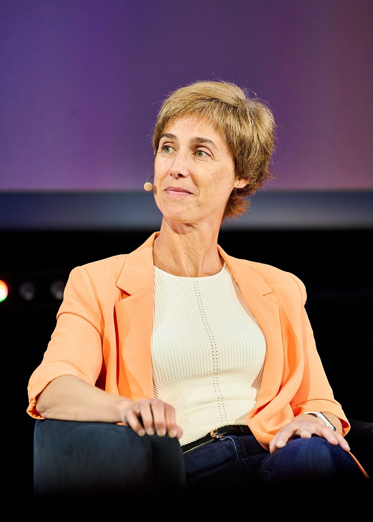 Joëlle Pineau speaks on a panel at AI event "ALL IN" conference which took place in Montreal, Canada in September 2025