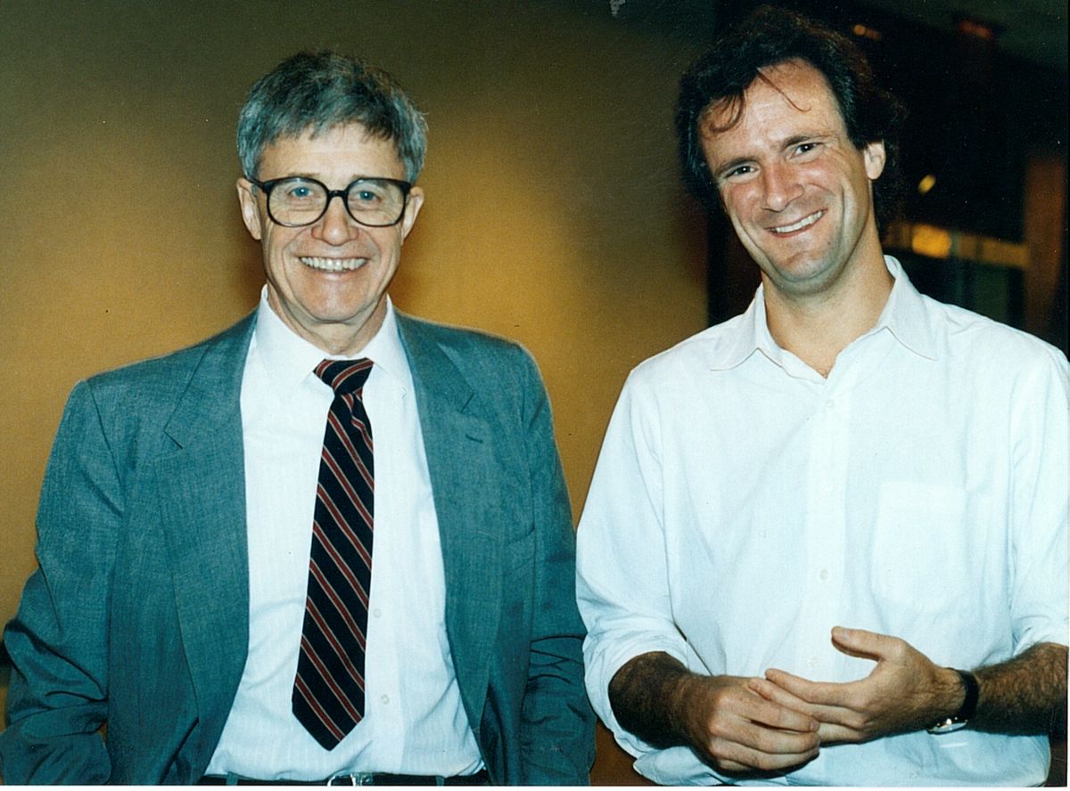 Kenneth E. Iverson and Arthur T. Whitney. Permission granted by Rob Hodgkinson, who created the photo.