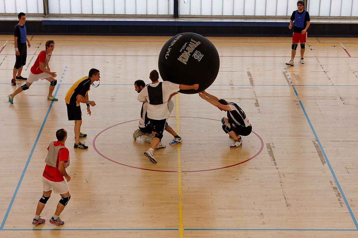 20e journée du championnat de France 2013-2014 de Kin-Ball, 8 juin 2014, Gymnase George Carpentier, Paris.