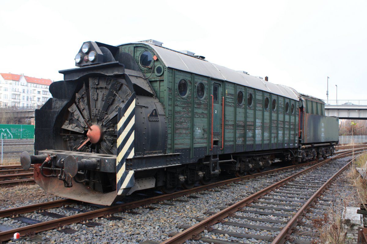 Henschel Dampfschneeschleuder System Leslie (Rotary) ÖBB 986.101 Baujahr 1943 Standort: Deutschland, Berlin, Deutsches Technikmuseum - Depot