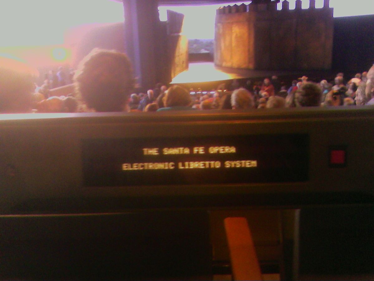Subtitles at the Santa Fe Opera