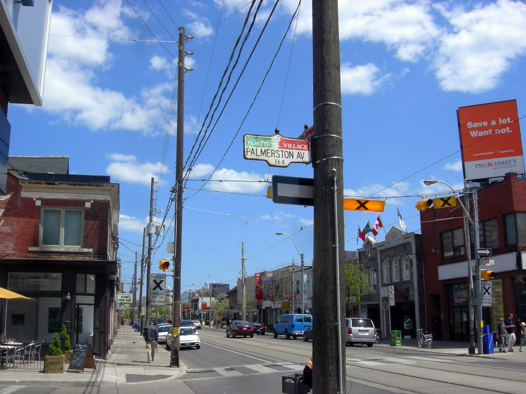 Street view of Portugal Village, Toronto