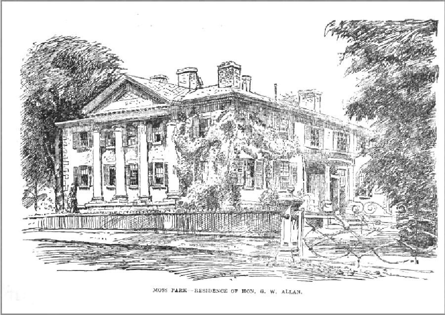 Moss Park, Toronto, estate of William Allan