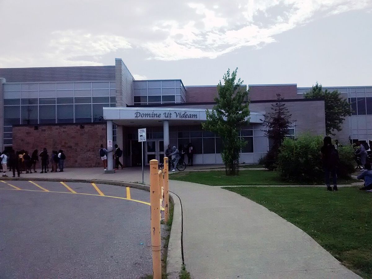 The former Humbergrove Secondary School building, occupied by Father Henry Carr C.S.S. and before that, Marian Academy High School from 1988
