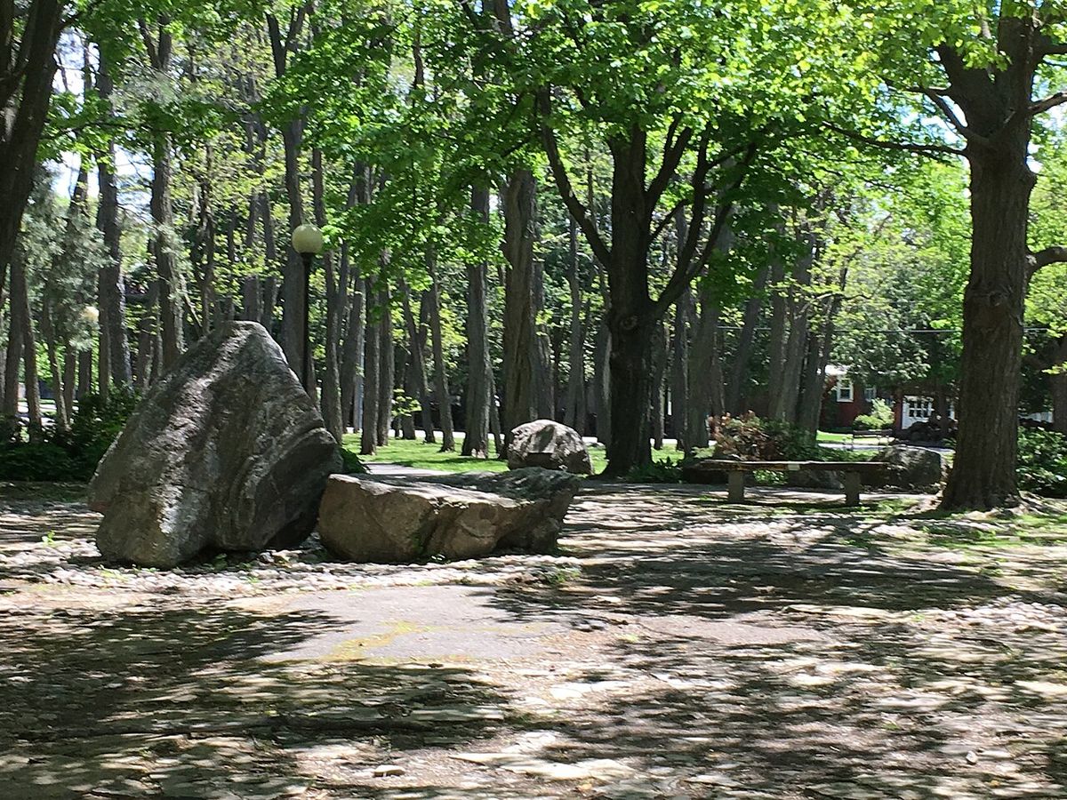 The Stone Circle is the central area of the village green, Rockcliffe Park, Ontario