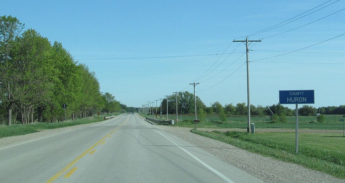 Entering Huron County, Ontario, Canada, on Highway 21