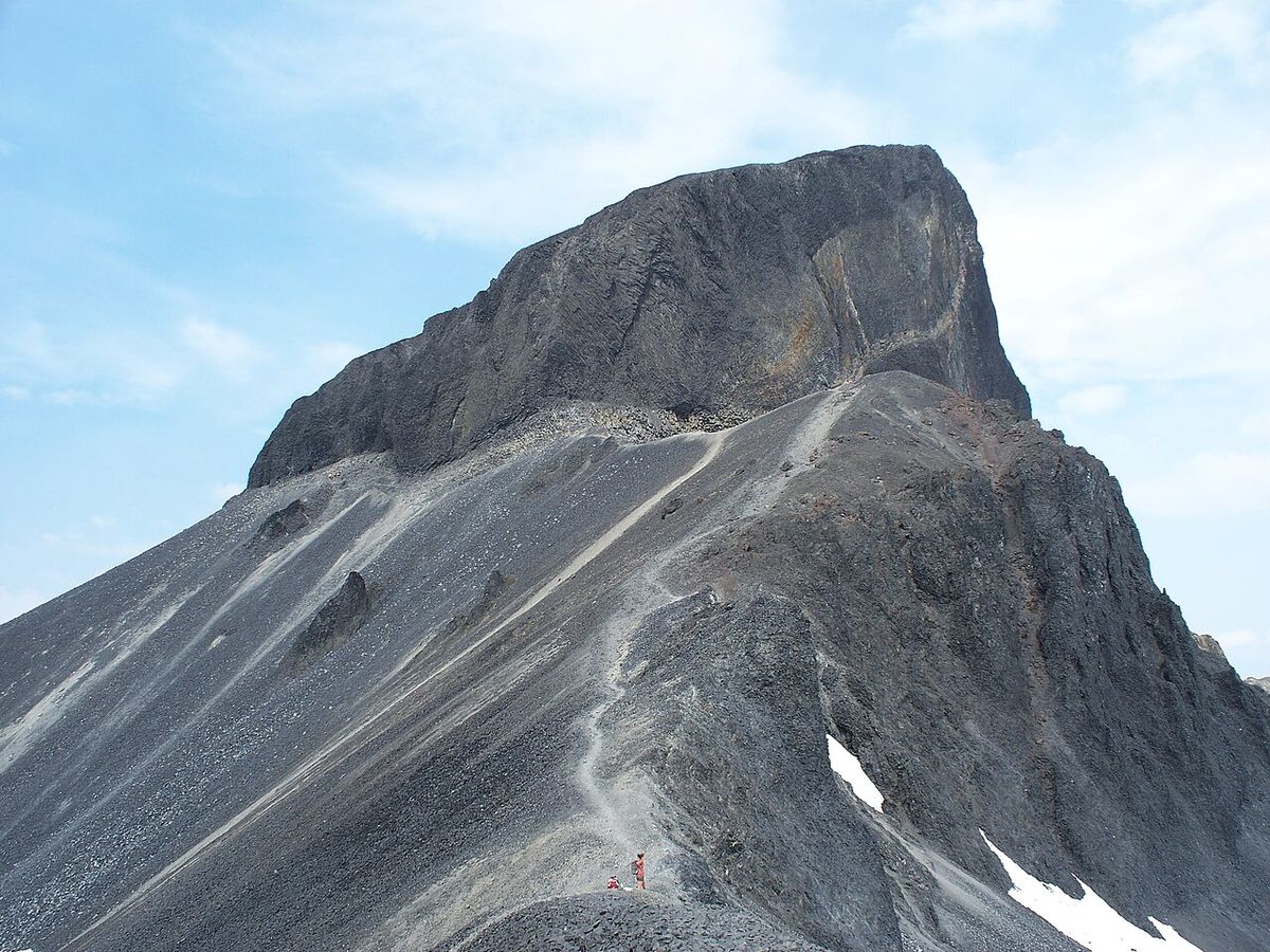 Close-up view of Black Tusk.