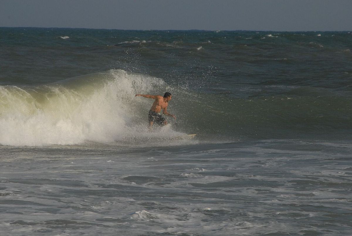 Waves along the Florida coastline from Hurricane Noel, which passed offshore.