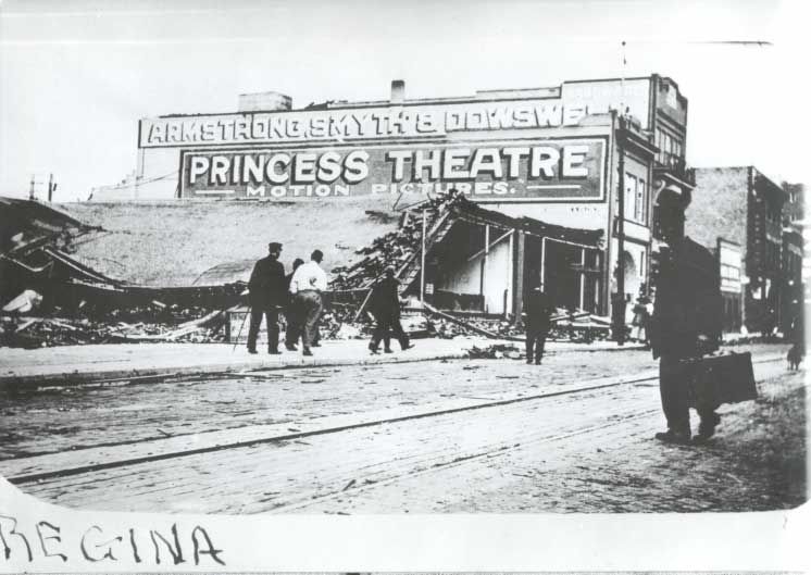 Photo of June 30, 1912 cyclone in Regina, Saskatchewan